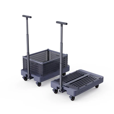 2-in-1 Collapsible Crate + Folding Hand Truck